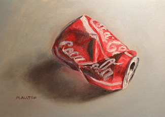 'Crushed Coke Can' Oil painting by Matthew Allton