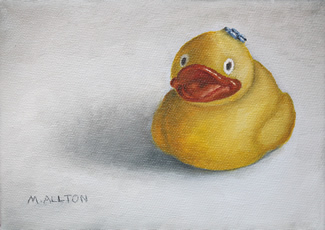 'Yellow Duck' Oil painting by Matthew Allton