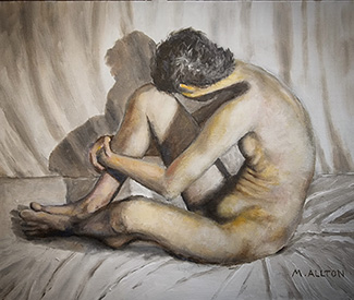 'Male model' - Oil painting by Matthew Allton