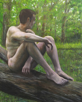 'In the forest' Oil painting on stretched canvas by Matthew Allton