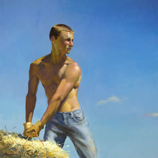 'Throwing Hay Bales' by Jeffrey T Larson