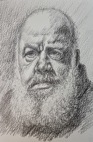 'Bearded Man' - Pencil sketch by Matthew Allton
