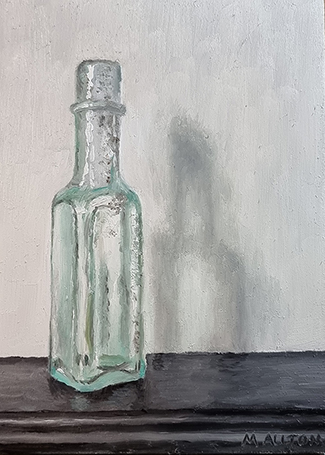 'Antique Glass Bottle' - Oil painting by Matthew Allton