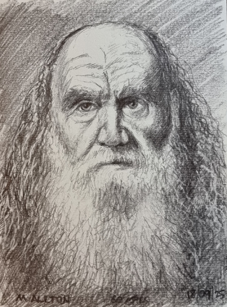 'Bearded Old Man' - Pencil sketch by Matthew Allton