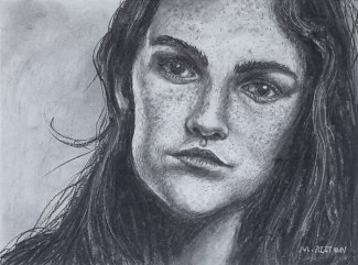 'Freckles' - Original charcoal drawing by Matthew Allton
